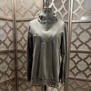 Taupe High-Neck Pullover